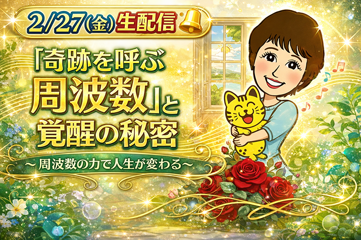 【2/27（金）生配信】「奇跡を呼ぶ周波数」と覚醒の秘密～周波数の力で人生が変わる～【無料】