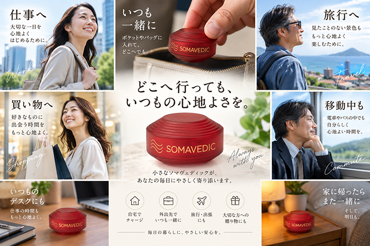 ソマヴェディック「ハッピー・ロゼ」 ポータブルボタン
